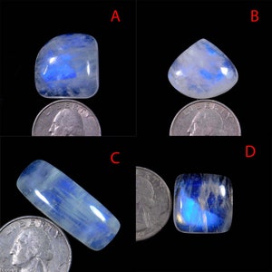 Lotto di cabochon di pietra di luna arcobaleno bianco! Lotto di cabochon di pietra di luna arcobaleno bianco di qualità AAA con pietre preziose blu appariscenti per gioielli in argento