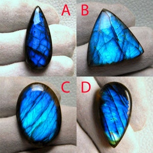 Labradorita Azul! Lote de Cabochões de Labradorita Azul! Anel com Pingente Artesanal de Qualidade AAA, Suprimentos para Joias em Macramê, Pedra Preciosa Labradorita