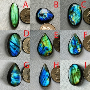 Cabochão de Labradorita Multi-brilhante, Labradorita Multi-brilhante, Labradorita Natural, Labradorita Brilhante, Pedra Preciosa em Atacado, Pedra Preciosa Cabochão