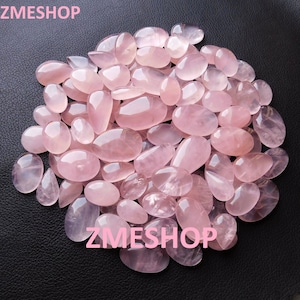 Lote de cabochão de quartzo rosa natural! Lote de quartzo rosa Anel e pingente de pedra preciosa de qualidade AAA tamanho de joias de prata Lote de pedra preciosa de quartzo rosa rosa