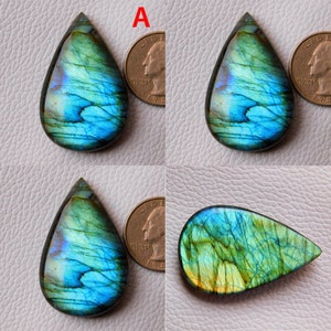 Labradorita Azul! Lote de Cabochões de Labradorita! Labradorita Azul, Pedra Preciosa, Anel, Pingente, Suprimentos para Joias, Formatos e Tamanhos Mistos.