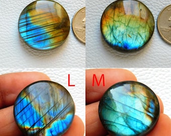 Circle Shape Labradorite ! Blue Green Labradorite Cabochon Lot ! Small Size Round Shape Labradorite ! labradorite gemstone ! Ring size stone