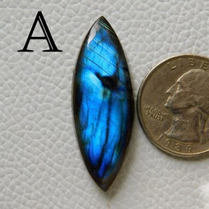 Cabochão de Labradorita Azul Natural Qualidade AAA Preço de Atacado Pedra Natural Labradorita Azul Pedra Preciosa Artesanal Solta Pingente de Joia de Prata