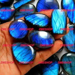 Cabochão de labradorita azul, lote de pedras preciosas AAA de alta qualidade, cabochão de labradorita polido à mão, pedra semipreciosa solta para joias