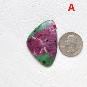 Natural Ruby Zoisite Cabochon: Loose Gemstone for Jewelry Making
