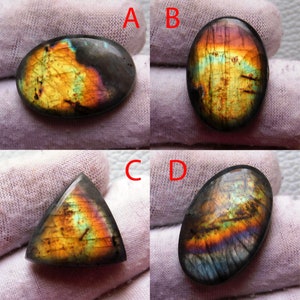 Natural Multi Purple Labradorite Cabochon Rainbow Flashy Rare Silver Jewelry Pendant Making Stone, AAA Quality Purple Labradorite Gemstone