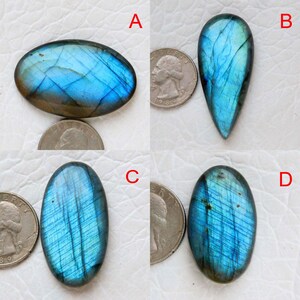 Lotto di cabochon di labradorite blu! labradorite blu! pietra preziosa di labradorite blu! labradorite forma lunga a pera! forma ovale! pietra! quarzo AAA