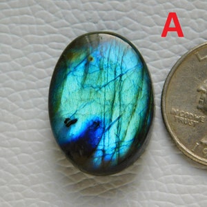Cabochão de labradorita azul-celeste de qualidade AAA+ - Lote de joias com pingente e formato de mistura de labradorita natural e chamativa