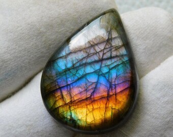 Designer Multi Purple Labradorite cabochon, Purple labradorite, labradorite lot, silver jewelry, ring pendant, loose gemstone, blue cabochon