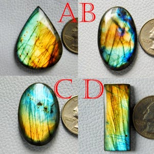Pietra preziosa Labradorite - Cabochon Labradorite! Lotto di labradorite multi fuoco! Lotto di labradorite blu! Labradorite viola! Collana con ciondolo