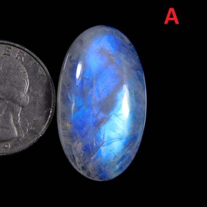 Natürliche weiße Regenbogen Cabochon Lot ! AAA++ Top Qualität ! Regenbogen Mondstein Edelstein ! Blau auffälliger Regenbogen Hand polierte glatte lose Edelstein