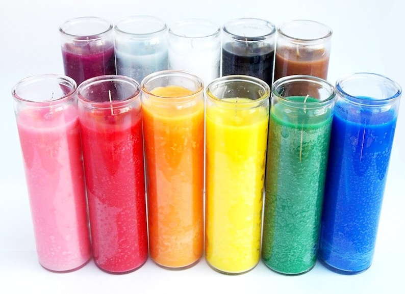 7 Day Candles 1 Glass Candle Etsy
