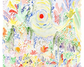 Digital print - A strange forest