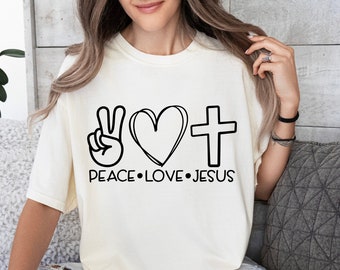Peace Love Jesus Svg, Love Like Jesus Svg, Religious Easter Svg, Christian Svg, Bible Verse Svg, Silhouette Cricut Cut File Digital Download