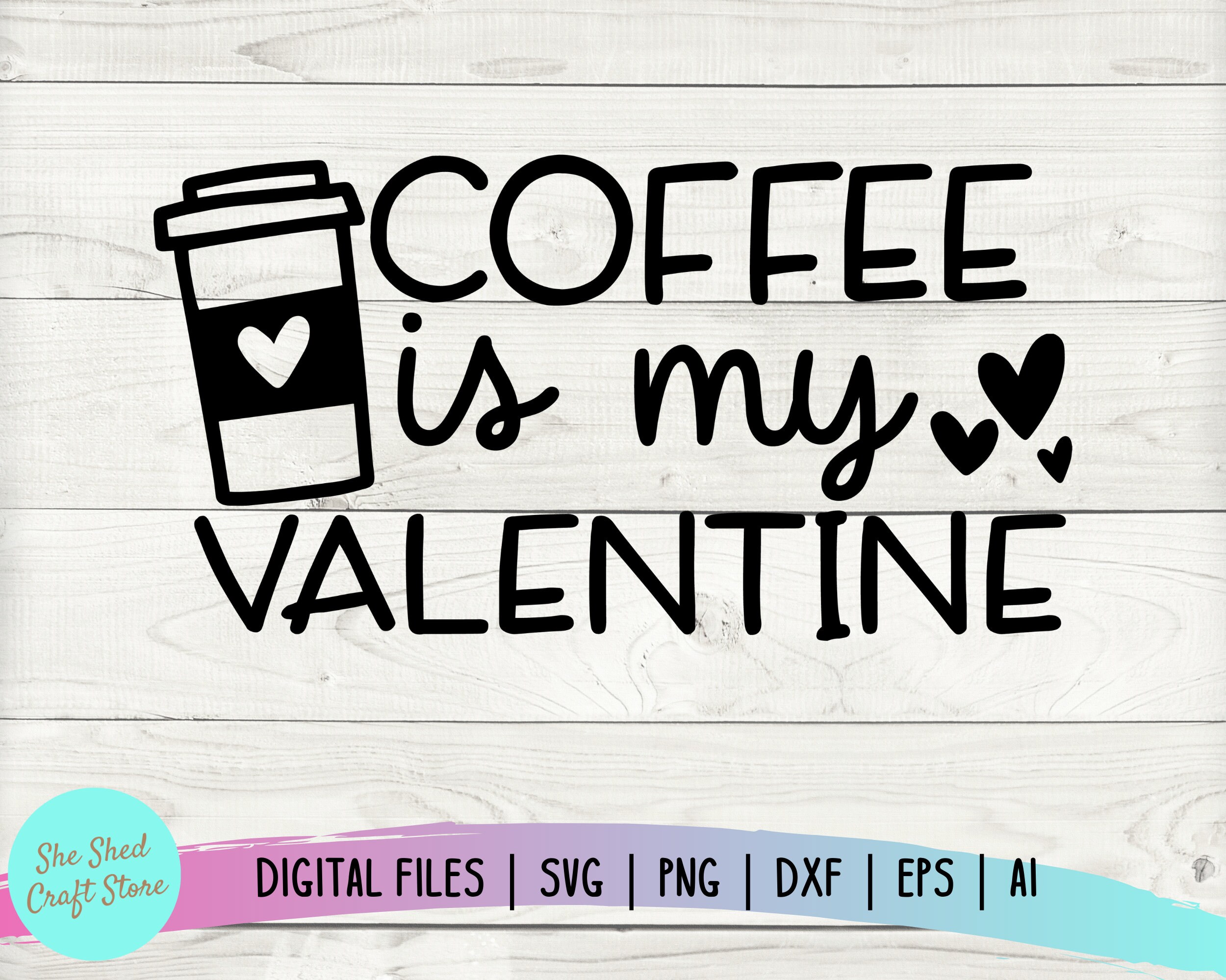 Download Coffee Is My Valentine SVG Valentine Svg Coffee Lover SVG | Etsy
