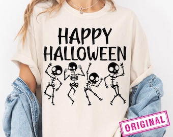 Happy Halloween Dancing Skeleton SVG PNG PDF, Funny Halloween Svg, Halloween Party Svg, Trick or Treat Svg, Halloween Shirt Svg, Cute Svg