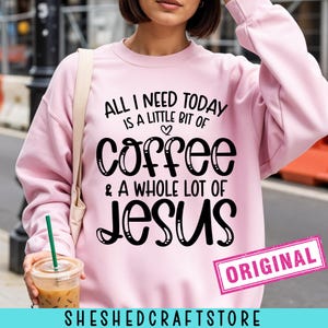 コーヒーとイエスのSVG、インスタントデジタルダウンロード、SVG、PNG、DXF、EPSファイル付き！Cricutカットファイル、シルエット