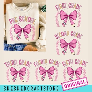 Coquette Pencil Png Bundle, Retro Teacher Png, 1st Day Of School Png, Dalmatian Dots, Retro Kindergarten, First Day Of School Png Bundle