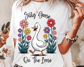 Fånig gås på lös png, sarkastisk gås png, gås-t-shirtdesign, vår-png, fånig gås-tröja, sublimeringsdesign, digital nedladdning