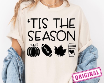 Tis The Season SVG PNG, Fall Shirt Svg, Autumn Svg, Cricut Svg, Football Mom Svg, Fall Svg Designs, Game Day, Silhouette Svg, Mama Fall DTF