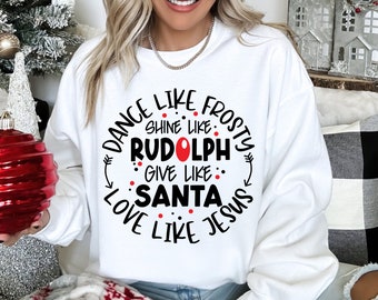 Dance Like Frosty SVG, Funny Christmas SVG, Christmas Shirt Svg, Love Like Jesus Png, Svg Files For Cricut, Sublimation Designs Downloads