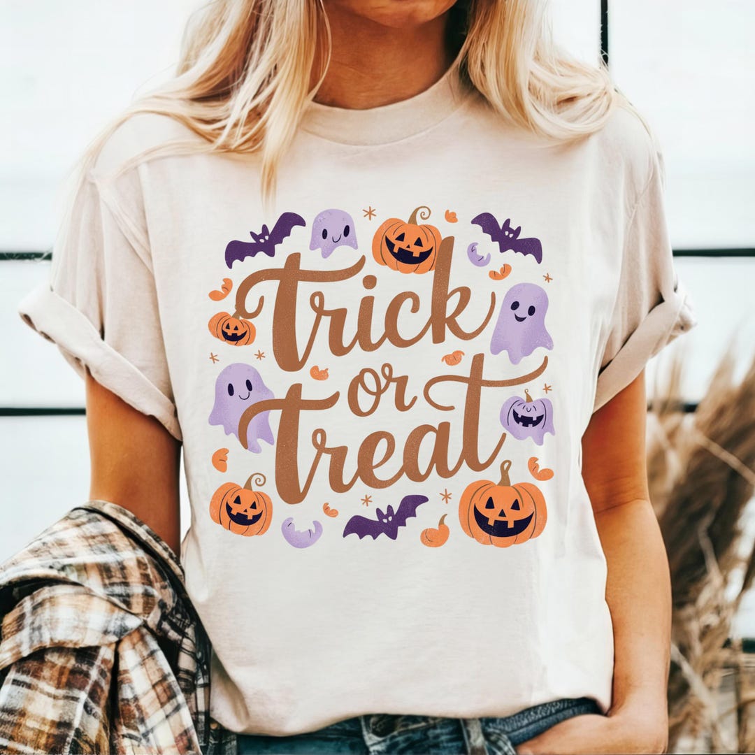 Trick or Treat Bag SVG, Kids Halloween Svg, Retro Ghost Png, Bag of ...