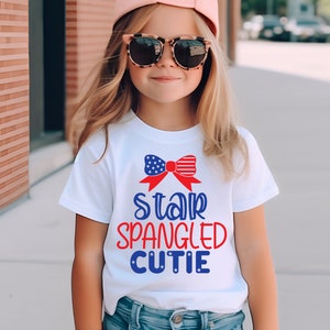 Star Spangled Cutie Kids Patriotic svg, USA svg, Fourth of July shirt, Kids Memorial Day svg, Memorial Day svg, Independence Day svg Dxf Png