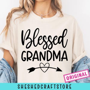 Blessed Grandma SVG PNG PDF, Grandma Svg, Grandmother Svg, Silhouette Cricut, Cameo, Digital, Mothers Day Svg, Grandparents Svg, Blessed Svg