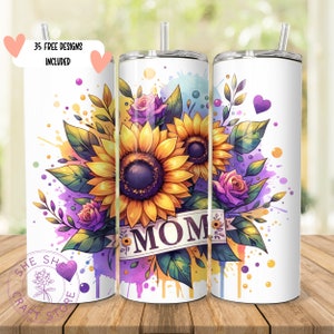 Dia das Mães 20 onças Skinny Tumbler Wrap, Design de Sublimação, Mãe Presente de Dia das Mães Mãe Sublimação Tumbler Designs Mãe Aniversário Tumbler, png