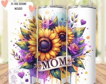 Mothers Day 20oz Skinny Tumbler Wrap, Sublimation Design, Mom Mother's day gift Mom Sublimation Tumbler Designs Mom Birthday Tumbler PNG