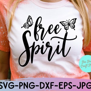 Svg Designs Girls Boho Svg Wild and Free SVG Teens Svg for Shirts Svg Files for Cricut DXF Butterfly Svg for Women Silhouette PNG