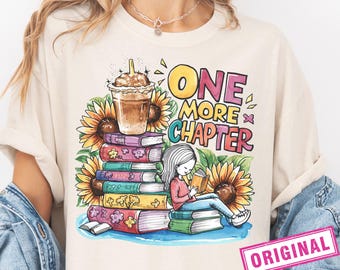 Clube do Livro Só Mais Um Capítulo Doodle PNG Design de camisa vintage para amantes de livros Livro retrô flores silvestres Png Livreiro Png Flores livros ditados