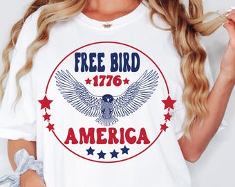 4th of July Svg, Free Bird svg, America Svg, Patriotic Svg, Fourth of July Svg, 4th of July Svg Files, Independence Day Svg, Made in USA