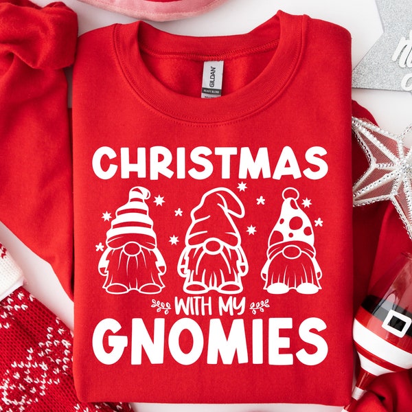 Christmas With My Gnomies, Christmas Gnome SVG, Funny Christmas Svg, Christmas Sign Svg, Winter Svg, Christmas Shirt Svg, Family Svg, Cricut