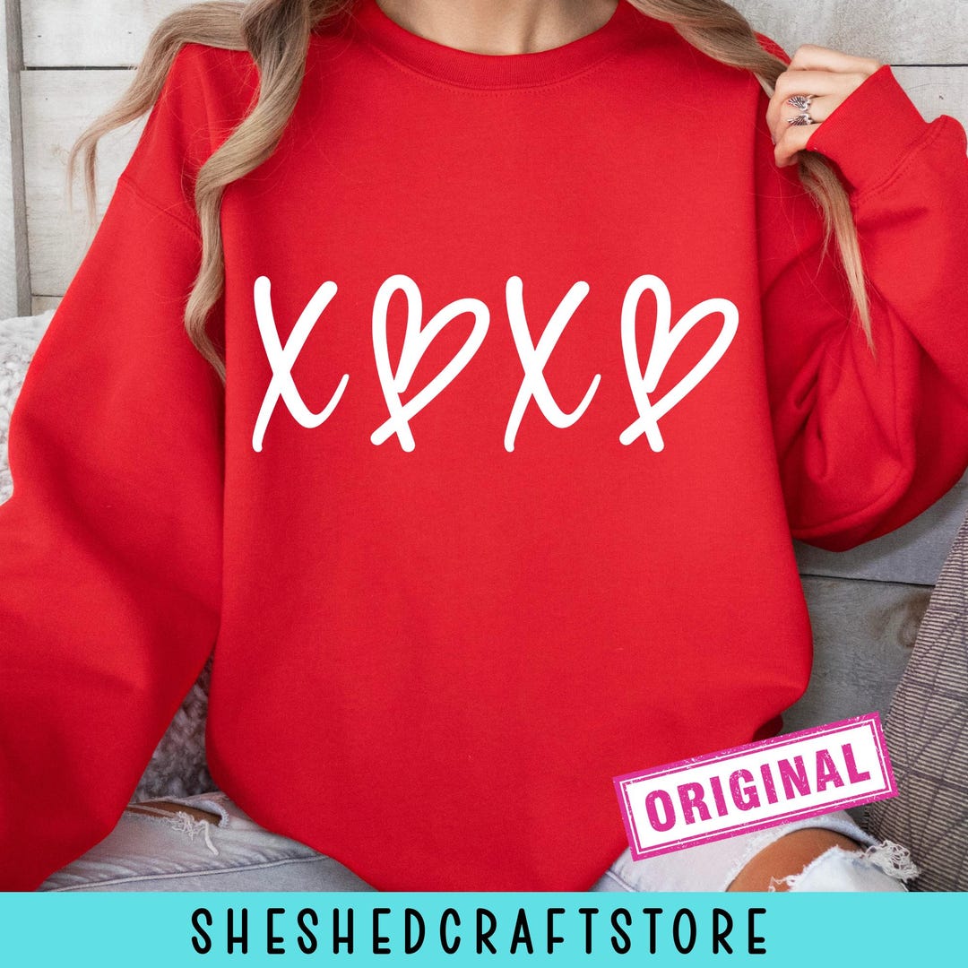 Hugs and Kisses Valentine SVG, XOXO Heart Design (digital Download) - Etsy
