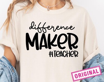 Difference Maker Teacher SVG, Teacher Life Design (Digital Download)