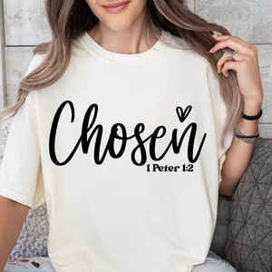 Chosen Svg, Christian Quotes Svg, Christian Sweatshirt, Trending Now, Popular Right Now, Christian T Shirt Design Svg, Spiritual Svg 画像 1