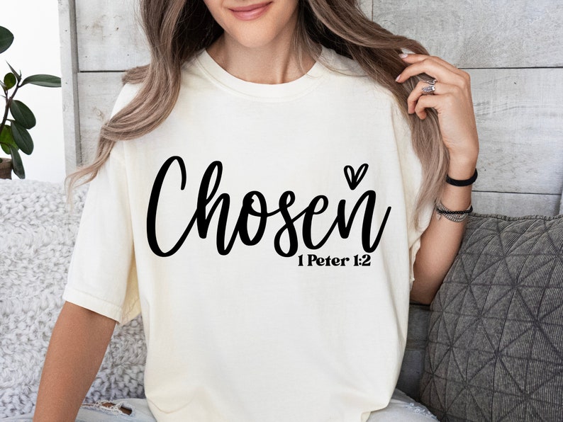 Chosen Svg, Christian Quotes Svg, Christian Sweatshirt, Trending Now, Popular Right Now, Christian T Shirt Design Svg, Spiritual Svg 画像 1