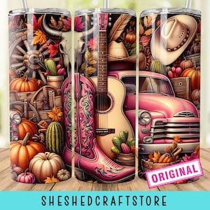 Cowgirl Tumbler Wrap, 20 Unzen Skinny Tumbler Sublimation Design PNG, rustikale Country Girl Western Tumbler Wrap, Yeehaw Cowgirl Boots Download