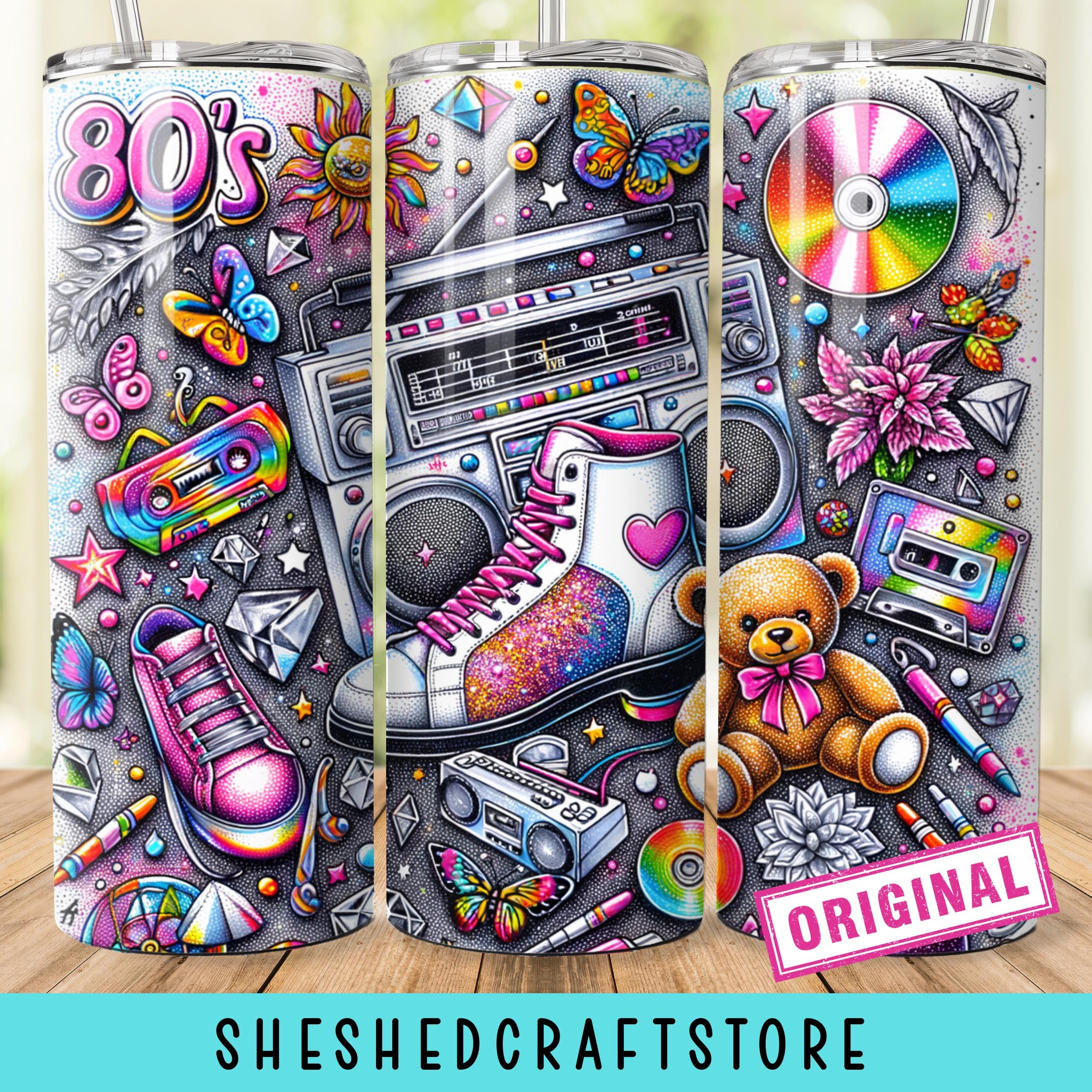 Retro Nostalgic Eighties 80s Baby 1980s Made Me 20oz Tumbler Wrap