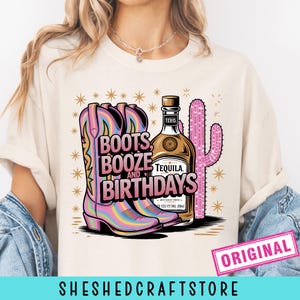 Nashville Birthday PNG, Cowgirl Birthday Party Squad, Nash Bash, Boots Booze Birthdays, Girls Trip Sublimation, Matching Birthday Shirts