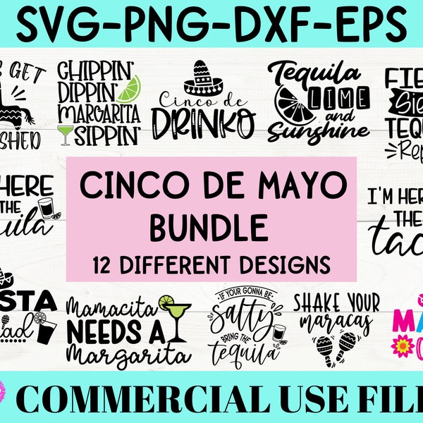 Cinco De Mayo Bundle Svg Png Files for Cutting Machines Cricut Cameo, Tacos and Tequila, Funny Bachelorette Party, Girls Weekend