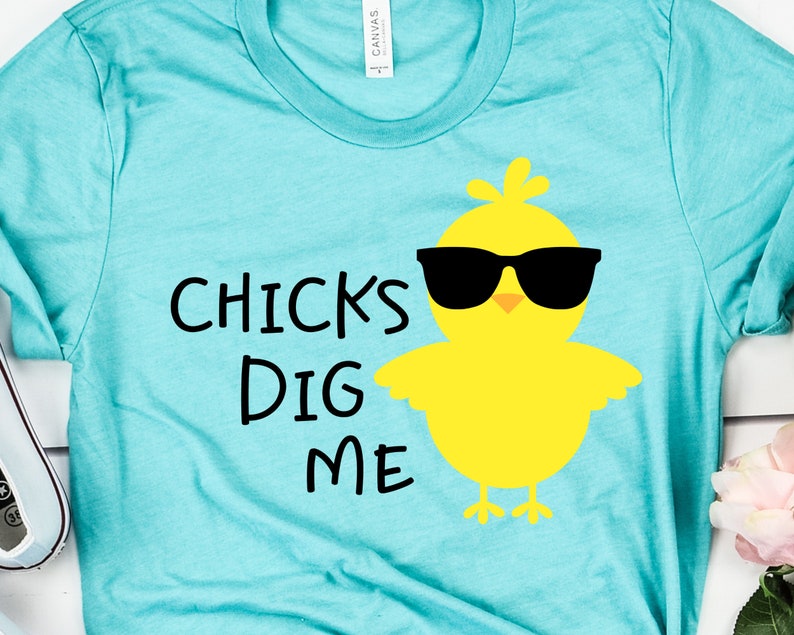 Download Chicks Dig Me Kids Easter svg Toddler Easter shirt Easter ...
