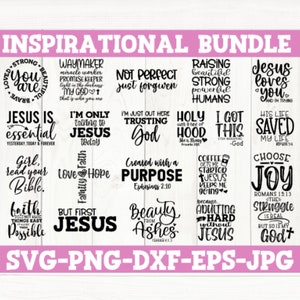 Christian Bundle Svg, Inspirational Quotes Svg, Christian Quotes Svg, Dxf Eps Png, Silhouette, Cricut, Cameo, Digital, Scripture Svg