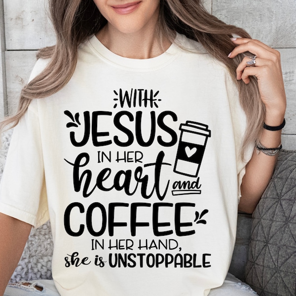Coffee and Jesus SVG, Coffee Svg Files For Cricut, Jesus And Coffee Svg, Funny Saying Svg, Instant Download for Cricut Silhouette