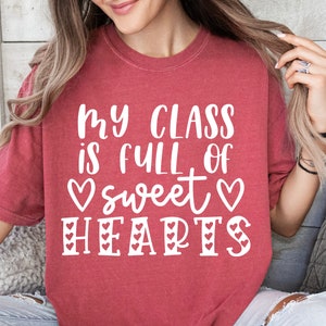 Meine Klasse ist voller süßer Herzen Lehrer SVG-Dateien für Cricut, Lehrer Valentine SVG, süßer Lehrer Spruch, süße Herzen SVG, Be Mine svg