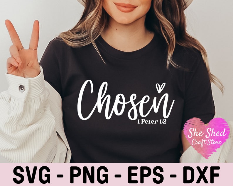 Chosen Svg, Christian Quotes Svg, Christian Sweatshirt, Trending Now, Popular Right Now, Christian T Shirt Design Svg, Spiritual Svg 画像 2