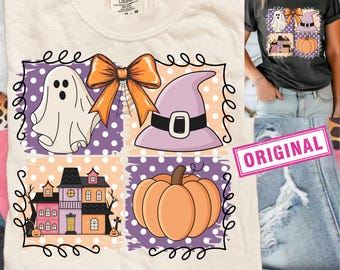 Retro Halloween Pumpkin Ghost Png, Girly Halloween Png, Fall Png, Halloween Png, Spooky Season Png, Pumpkin Halloween, Spooky Mama png, DTF