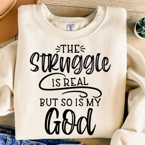 La lutte est un vrai SVG PNG, Svg religion, foi, Svg chrétien chemise, verset de la Bible Svg, Silhouette, Cricut, couper fichier, téléchargement numérique