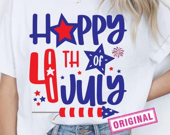 Happy 4th Of July SVG, Fourth of July SVG, Patriotic Svg, Svg Files For Cricut, 4th of July Png, 4th Of July Sublimation, Cricut Cut Files